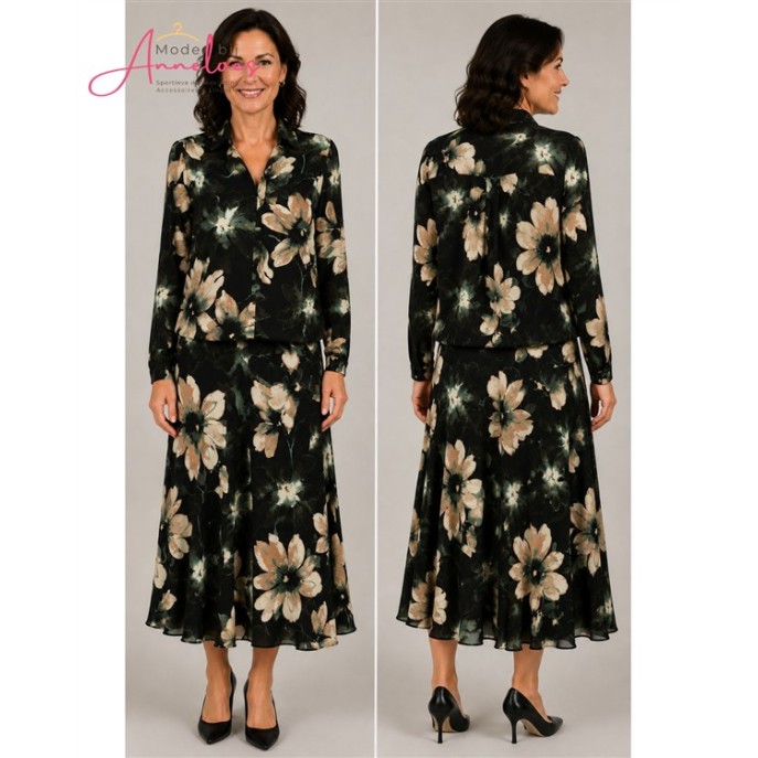 Batida shirt bloemen 2600 Forest print